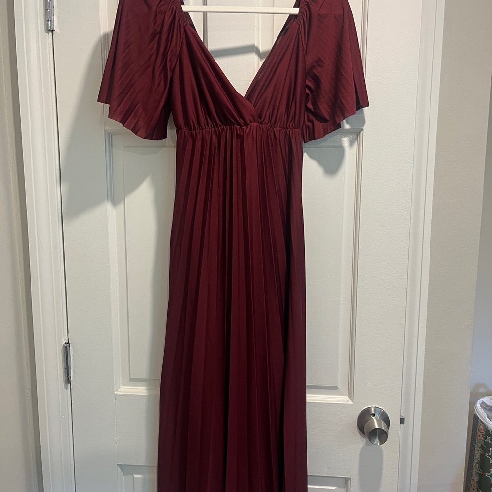 ASOS Maternity Burgundy Maxi Dress - Picture 2 of 4